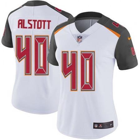 Nike Buccaneers #40 Mike Alstott White Women's Stitched NFL Vapor Untouchable Limited Jersey