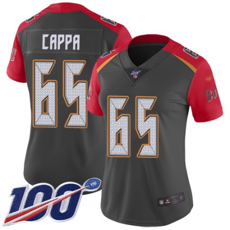 Nike Buccaneers #65 Alex Cappa Gray Women's Stitched NFL Limited Inverted Legend 100th Season Jersey