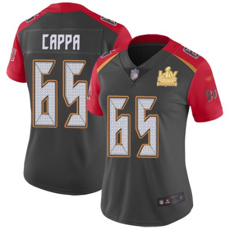 Nike Buccaneers #65 Alex Cappa Gray Women's Super Bowl LV Champions Patch Stitched NFL Limited Inverted Legend Jersey