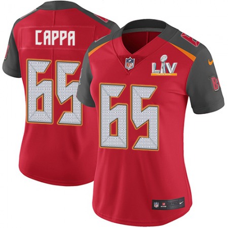 Nike Buccaneers #65 Alex Cappa Red Team Color Women's Super Bowl LV Bound Stitched NFL Vapor Untouchable Limited Jersey