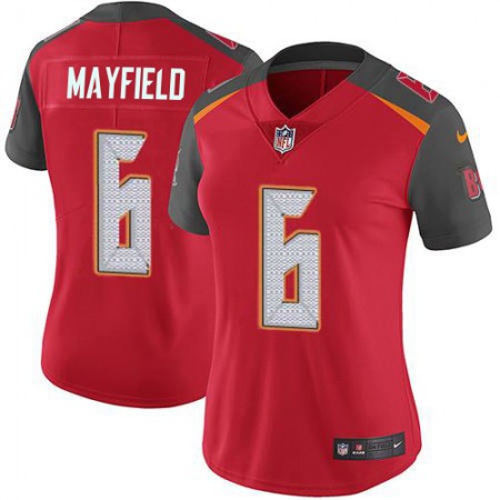 Nike Buccaneers #6 Baker Mayfield Red Team Color Women's Stitched NFL Vapor Untouchable Limited Jersey