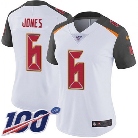 Nike Buccaneers #6 Julio Jones White Women's Stitched NFL 100th Season Vapor Untouchable Limited Jersey