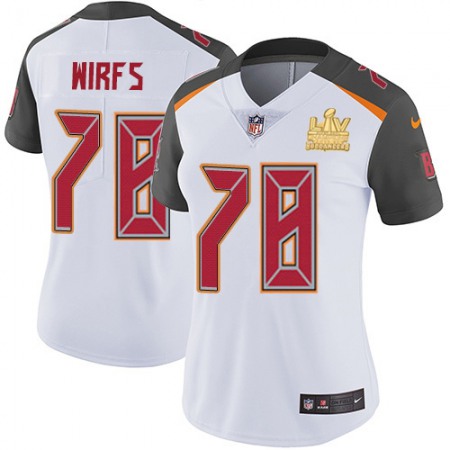 Nike Buccaneers #78 Tristan Wirfs White Women's Super Bowl LV Champions Patch Stitched NFL Vapor Untouchable Limited Jersey