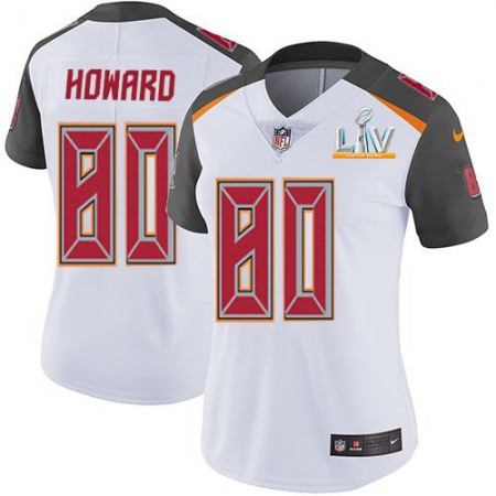 Nike Buccaneers #80 O. J. Howard White Women's Super Bowl LV Bound Stitched NFL Vapor Untouchable Limited Jersey