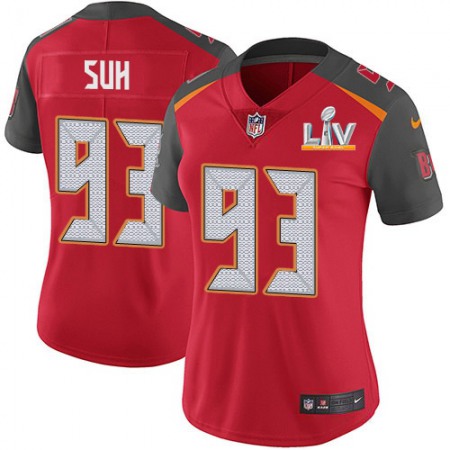 Nike Buccaneers #93 Ndamukong Suh Red Team Color Women's Super Bowl LV Bound Stitched NFL Vapor Untouchable Limited Jersey