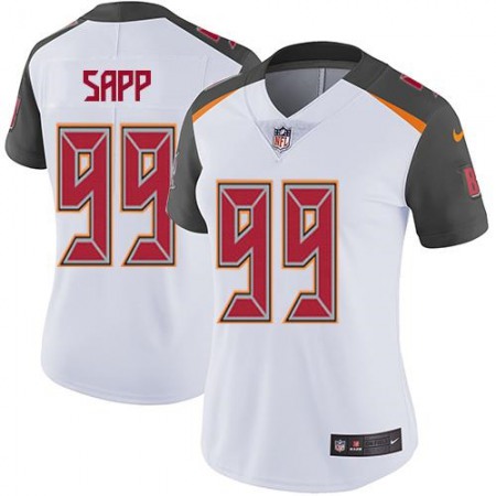 Nike Buccaneers #99 Warren Sapp White Women's Stitched NFL Vapor Untouchable Limited Jersey