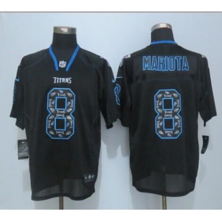 Nike Titans #8 Marcus Mariota New Lights Out Black Men's Stitched NFL Elite Jersey