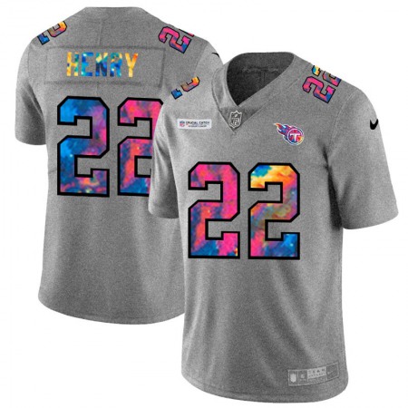 Tennessee Titans #22 Derrick Henry Men's Nike Multi-Color 2020 NFL Crucial Catch NFL Jersey Greyheather