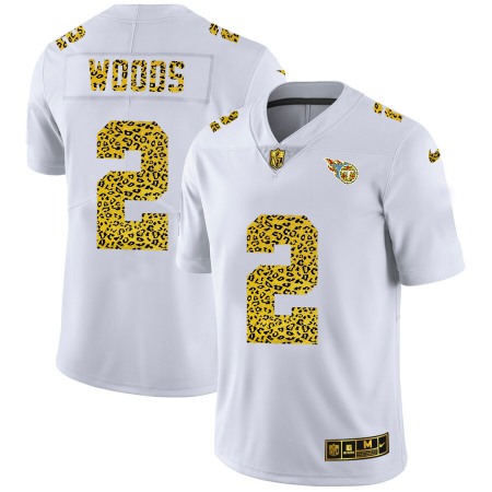 Tennessee Titans #2 Robert Woods Men's Nike Flocked Leopard Print Vapor Limited NFL Jersey White