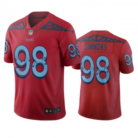 Tennessee Titans #98 Jeffery Simmons Red Vapor Limited City Edition NFL Jersey