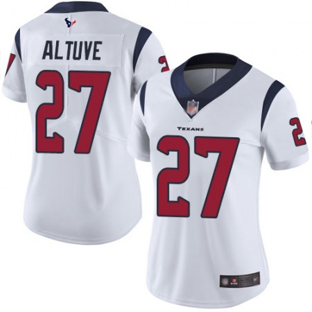 Nike Texans #27 Jose Altuve White Women's Stitched NFL Vapor Untouchable Limited Jersey