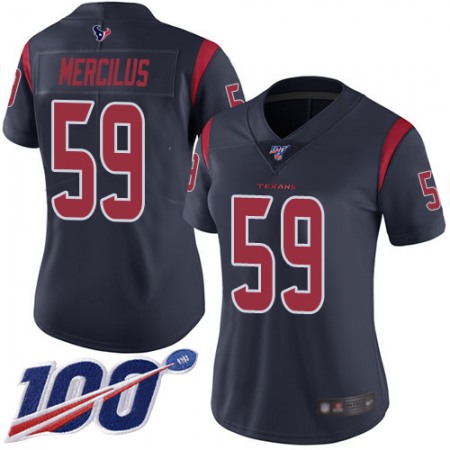 Nike Texans #59 Whitney Mercilus Navy Blue Women's Stitched NFL Limited Rush 100th Season Jersey