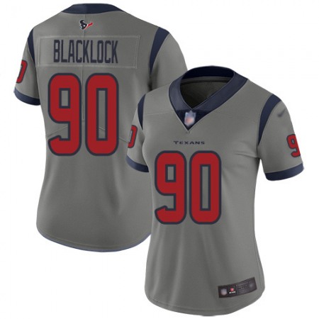 Nike Texans #90 Ross Blacklock Gray Women's Stitched NFL Limited Inverted Legend Jersey