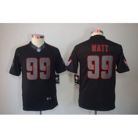 Nike Texans #99 J.J. Watt Black Impact Youth Stitched NFL Limited Jersey