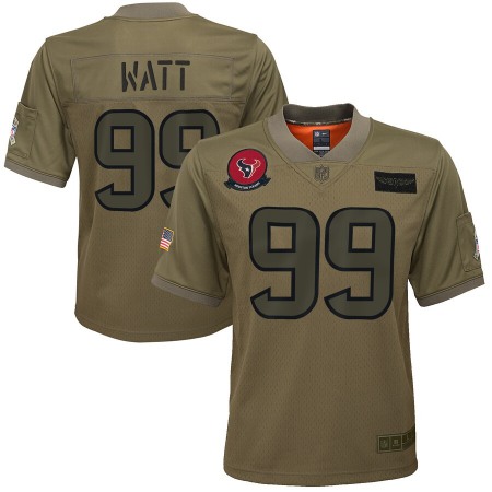 Youth Houston Texans #99 J.J. Watt Nike Camo 2019 Salute to Service Game Jersey