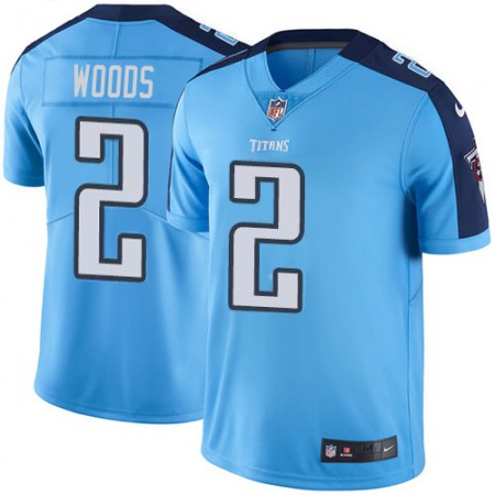 Nike Titans #2 Robert Woods Light Blue Youth Stitched NFL Limited Rush Jersey