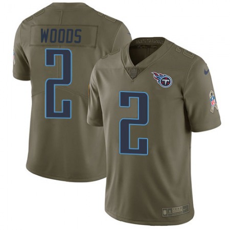 Nike Titans #2 Robert Woods Olive Youth Stitched NFL Limited 2017 Salute to Service Jersey