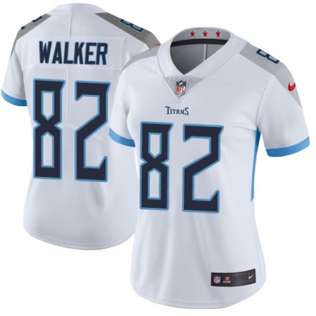 Nike Titans #82 Delanie Walker White Women's Stitched NFL Vapor Untouchable Limited Jersey