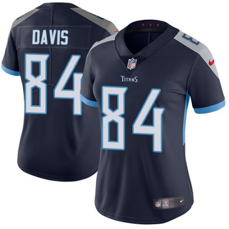 Nike Titans #84 Corey Davis Navy Blue Team Color Women's Stitched NFL Vapor Untouchable Limited Jersey