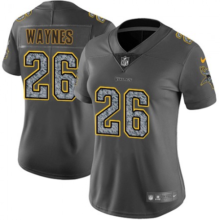 Nike Vikings #26 Trae Waynes Gray Static Women's Stitched NFL Vapor Untouchable Limited Jersey