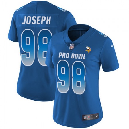 Nike Vikings #98 Linval Joseph Royal Women's Stitched NFL Limited NFC 2018 Pro Bowl Jersey