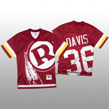 NFL Washington Commanders #36 Sean Davis Red Men's Mitchell & Nell Big Face Fashion Limited NFL Jersey