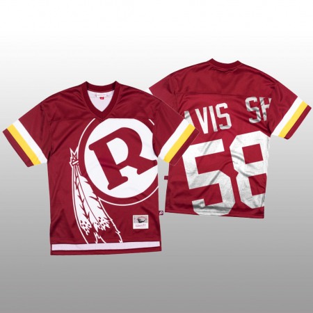 NFL Washington Commanders #58 Thomas Davis Sr. Red Men's Mitchell & Nell Big Face Fashion Limited NFL Jersey