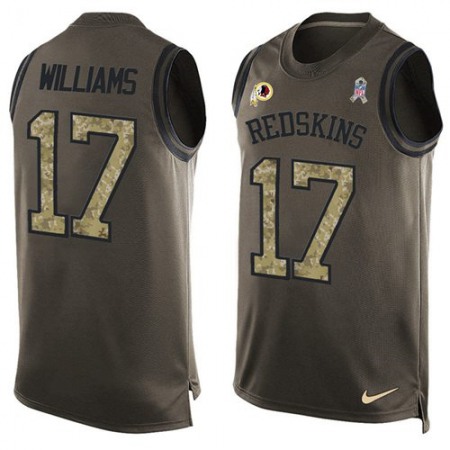 Nike Commanders #17 Doug Williams Green Men's Stitched NFL Limited Salute To Service Tank Top Jersey