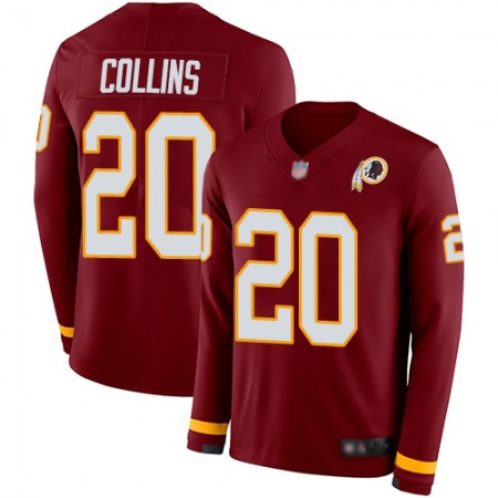 Nike Commanders #20 Landon Collins Burgundy Red Team Color Men's Stitched NFL Limited Therma Long Sleeve Jersey