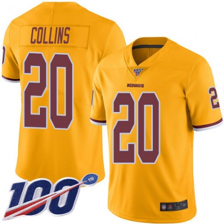 Nike Commanders #20 Landon Collins Gold Men's Stitched NFL Limited Rush 100th Season Jersey