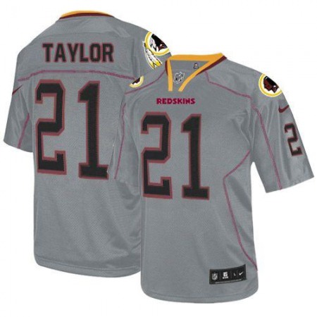 Nike Commanders #21 Sean Taylor Lights Out Grey Men's Stitched NFL Elite Jersey