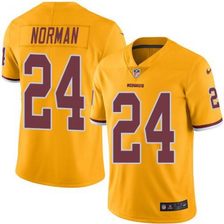 Nike Commanders #24 Josh Norman Gold Men's Stitched NFL Limited Rush Jersey