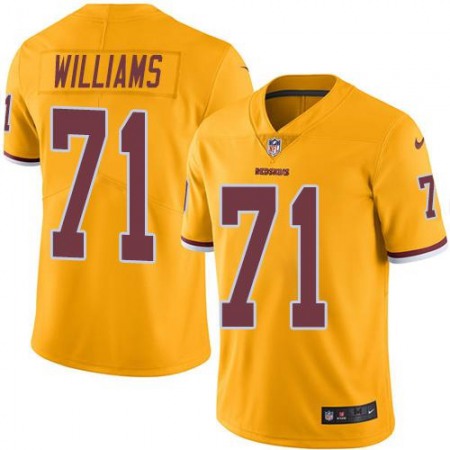 Nike Commanders #71 Trent Williams Gold Men's Stitched NFL Limited Rush Jersey