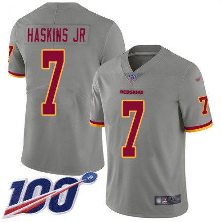 Nike Commanders #7 Dwayne Haskins Jr Gray Men's Stitched NFL Limited Inverted Legend 100th Season Jersey