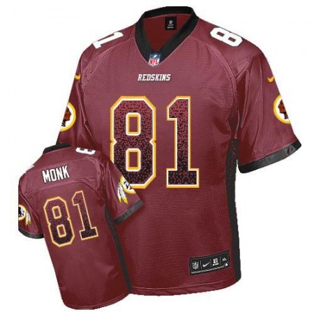 Nike Commanders #81 Art Monk Burgundy Red Team Color Men's Stitched NFL Elite Drift Fashion Jersey