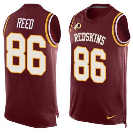 Nike Commanders #86 Jordan Reed Burgundy Red Team Color Men's Stitched NFL Limited Tank Top Jersey