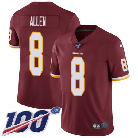 Nike Commanders #8 Kyle Allen Burgundy Red Team Color Men's Stitched NFL 100th Season Vapor Untouchable Limited Jersey