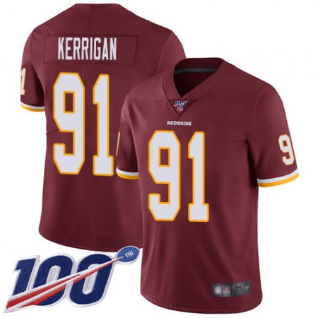 Nike Commanders #91 Ryan Kerrigan Burgundy Red Team Color Men's Stitched NFL 100th Season Vapor Limited Jersey