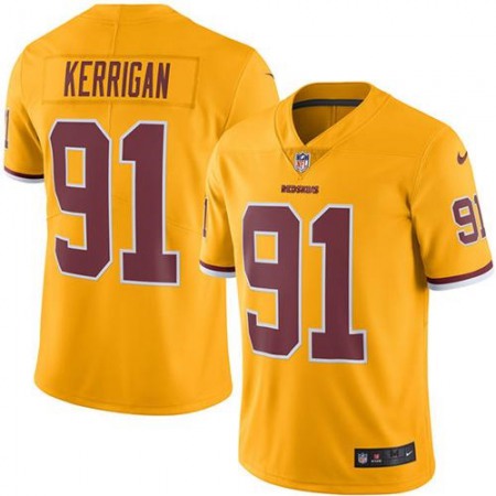 Nike Commanders #91 Ryan Kerrigan Gold Men's Stitched NFL Limited Rush Jersey