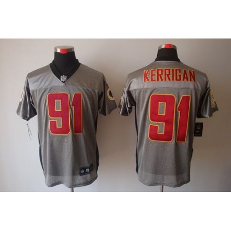 Nike Commanders #91 Ryan Kerrigan Grey Shadow Men's Stitched NFL Elite Jersey