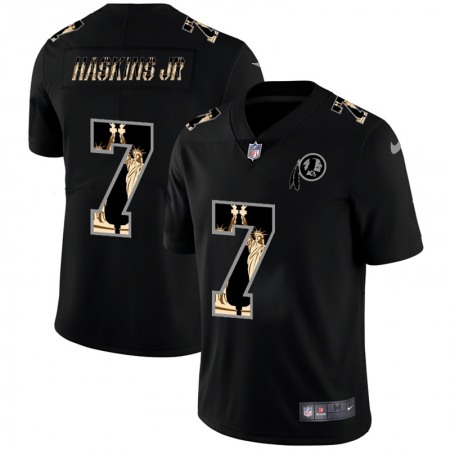 Washington Commanders #7 Dwayne Haskins Jr Carbon Black Vapor Statue Of Liberty Limited NFL Jersey