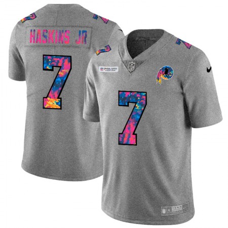 Washington Commanders #7 Dwayne Haskins Jr Men's Nike Multi-Color 2020 NFL Crucial Catch NFL Jersey Greyheather