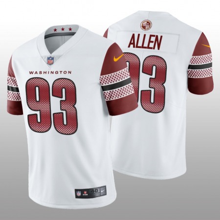 Washington Commanders #93 Jonathan Allen Men's Nike Vapor Limited NFL Jersey - White