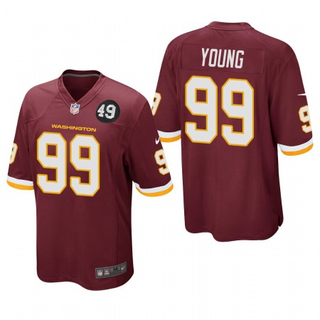 Washington Redskins #99 Chase Young Men's Nike Burgundy Bobby Mitchell Uniform Patch NFL Game Jersey