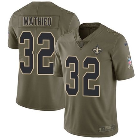 Nike Saints #32 Tyrann Mathieu Olive Youth Stitched NFL Limited 2017 Salute To Service Jersey