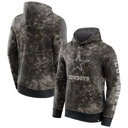 Dallas Cowboys Men's Black/Gray Blackout Tonal Pullover Hoodie