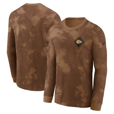 Kansas City Chiefs Salute to Service Men's Brown Nike NFL Long-Sleeve T-Shirt