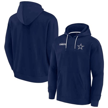 Men's Navy Dallas Cowboys Logo Premier Pullover Hoodie