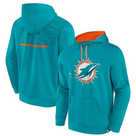 Miami Dolphins Men's Aqua Green Defender Evo Pullover Hoodie