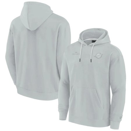 Miami Dolphins Men's Gray Super Soft Fleece Pullover Hoodie